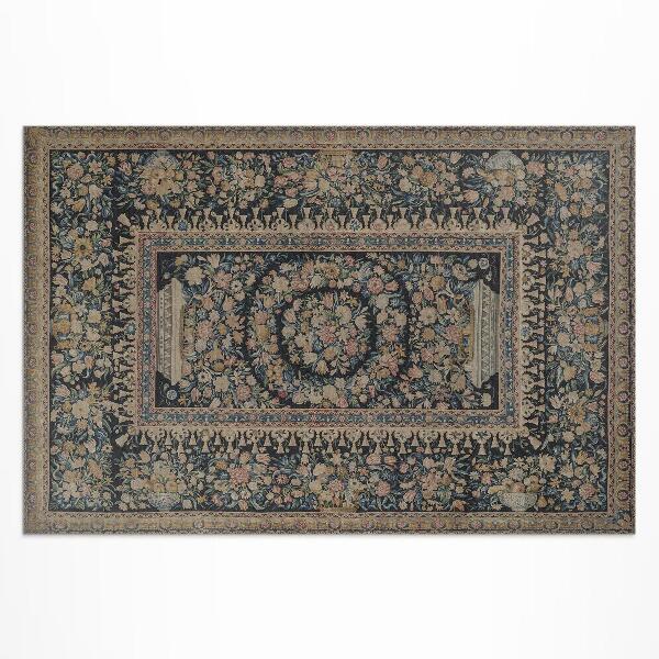 Vinyl carpet Decorative floral pattern in antique style