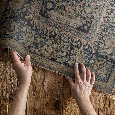 Vinyl carpet Decorative floral pattern in antique style