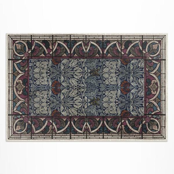 Vinyl carpet Gothic red stained-glass window