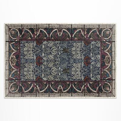 Vinyl carpet Gothic red stained-glass window
