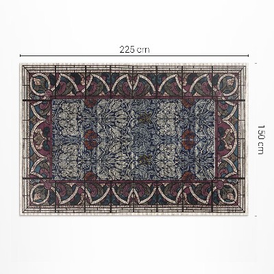 Vinyl carpet Gothic red stained-glass window