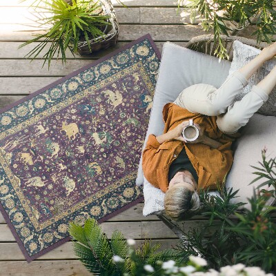 Vinyl carpet Antique silk animal