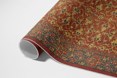 Vinyl carpet Retro pattern red blue and yellow