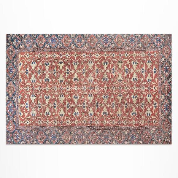 Vinyl carpet Very old red blue