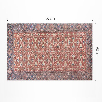 Vinyl carpet Very old red blue