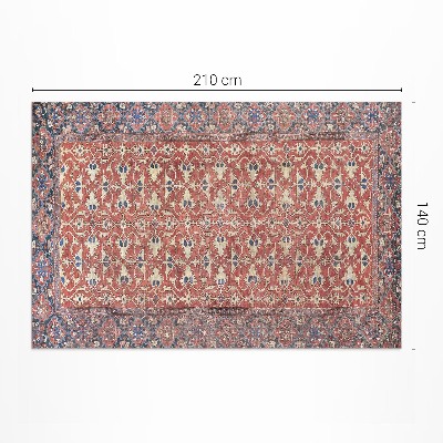Vinyl carpet Very old red blue