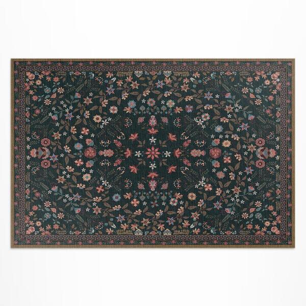 Vinyl carpet Delicate colorful floral pattern