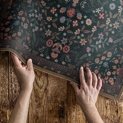 Vinyl carpet Delicate colorful floral pattern