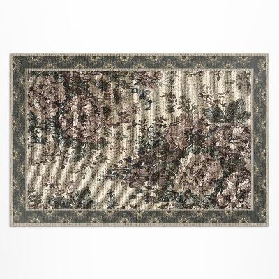 Vinyl carpet Floral fabric illusion