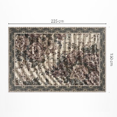 Vinyl carpet Floral fabric illusion