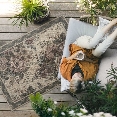 Vinyl carpet Floral fabric illusion