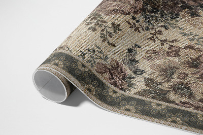 Vinyl carpet Floral fabric illusion