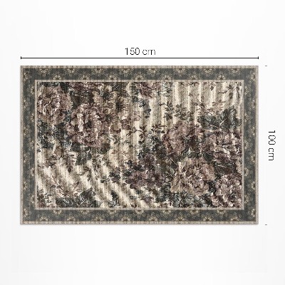 Vinyl carpet Floral fabric illusion