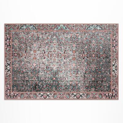 Vinyl carpet Aged retro floral pattern