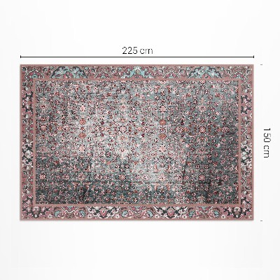 Vinyl carpet Aged retro floral pattern