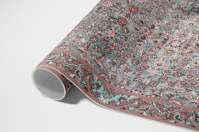 Vinyl carpet Aged retro floral pattern