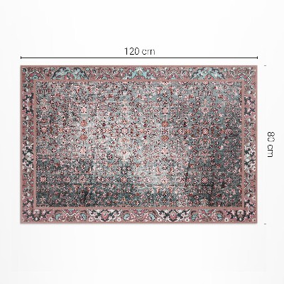 Vinyl carpet Aged retro floral pattern