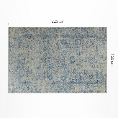 Vinyl carpet Faded blue floral pattern
