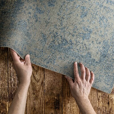 Vinyl carpet Faded blue floral pattern