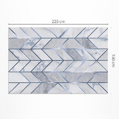 Vinyl carpet Geometric lines on light glamor marble