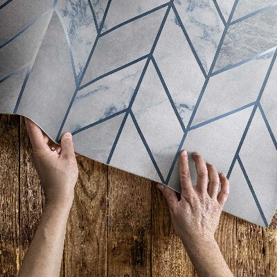 Vinyl carpet Geometric lines on light glamor marble