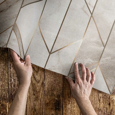 Vinyl carpet Regular lines on glamor stone marble