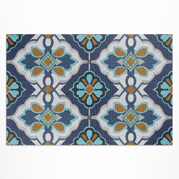 Vinyl carpet Geometric pattern of colorful vintage tiles
