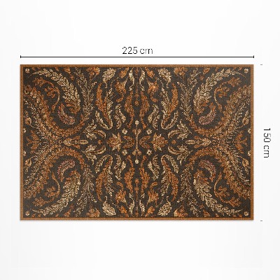 Vinyl carpet Oriental plant vintage ornament