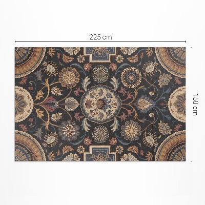 Vinyl carpet Plant ornament in vintage Persian style
