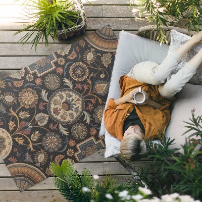 Vinyl carpet Plant ornament in vintage Persian style