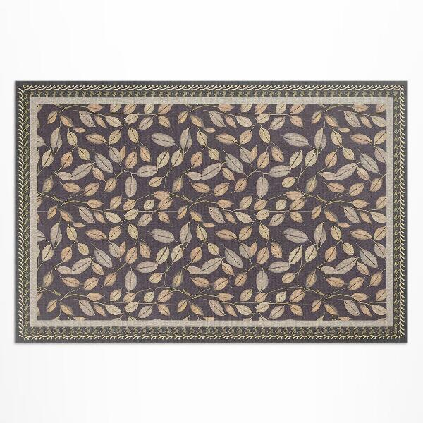 Vinyl carpet Vintage floral fall leaves