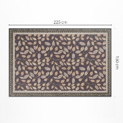 Vinyl carpet Vintage floral fall leaves