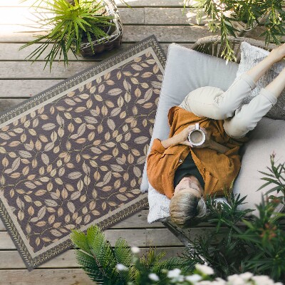 Vinyl carpet Vintage floral fall leaves