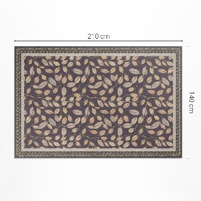 Vinyl carpet Vintage floral fall leaves