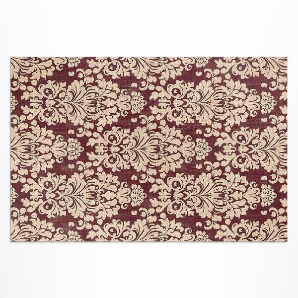 Vinyl carpet Regular plant ornament in vintage style