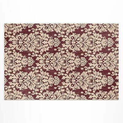 Vinyl carpet Regular plant ornament in vintage style