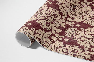 Vinyl carpet Regular plant ornament in vintage style