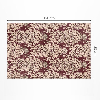 Vinyl carpet Regular plant ornament in vintage style