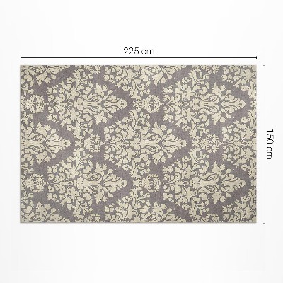 Vinyl carpet Dense motifs of vintage plant ornaments