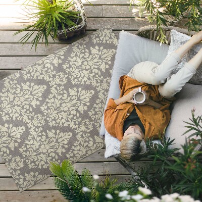 Vinyl carpet Dense motifs of vintage plant ornaments