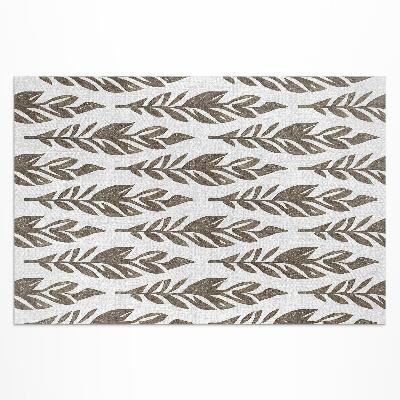 Vinyl carpet Leaves painted boho vintage floral pattern