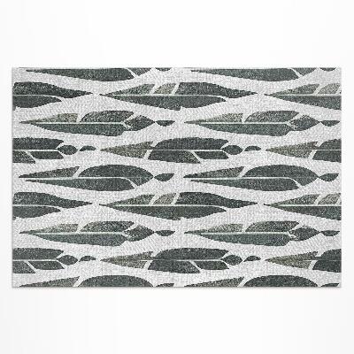 Vinyl carpet Painted Indian feathers in vintage boho style