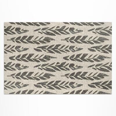 Vinyl carpet Painted leaves in vintage boho style