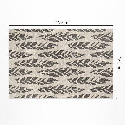 Vinyl carpet Painted leaves in vintage boho style