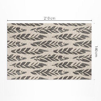 Vinyl carpet Painted leaves in vintage boho style