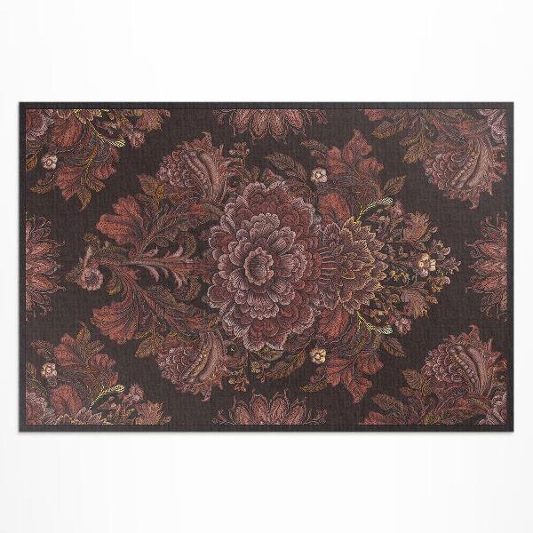 Vinyl carpet Vintage ornament flower arrangement