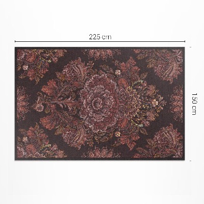 Vinyl carpet Vintage ornament flower arrangement