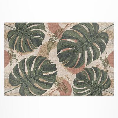 Vinyl carpet Composition of monstera leaves and vintage ferns