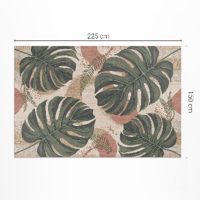 Vinyl carpet Composition of monstera leaves and vintage ferns