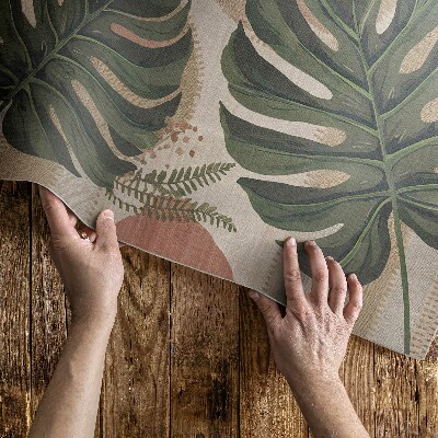 Vinyl carpet Composition of monstera leaves and vintage ferns